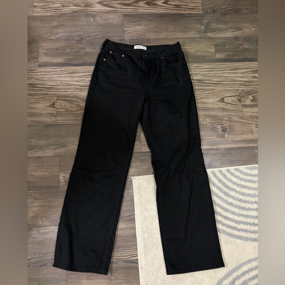 Abercrombie & Fitch Black High-Rise 90s Relaxed Jeans